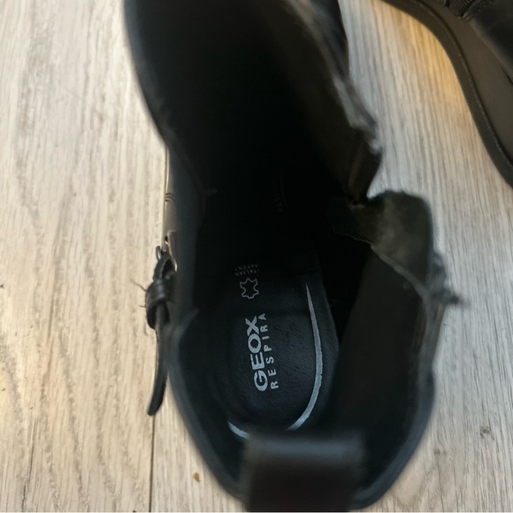 GEOX Black Genuine Leather Boots - Picture 8 of 14